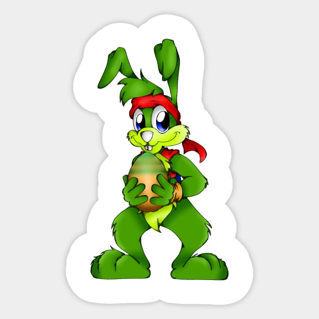 Jazz Jackrabbit - Easter Sticker by xpArchoN